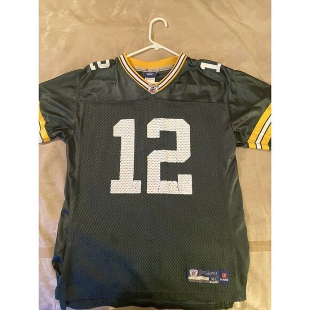 NFL Green Bay Packers Reebok #12 Aaron Rogers Jersey Size Children XL (18-20)